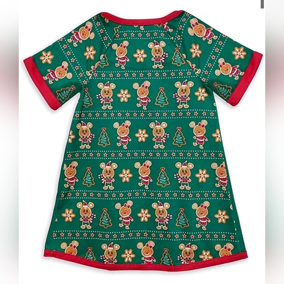 Disney Girl's Minnie Mouse Gingerbread Sugar and Spice Holiday Nightgown, size 3 - Picture 3 of 7